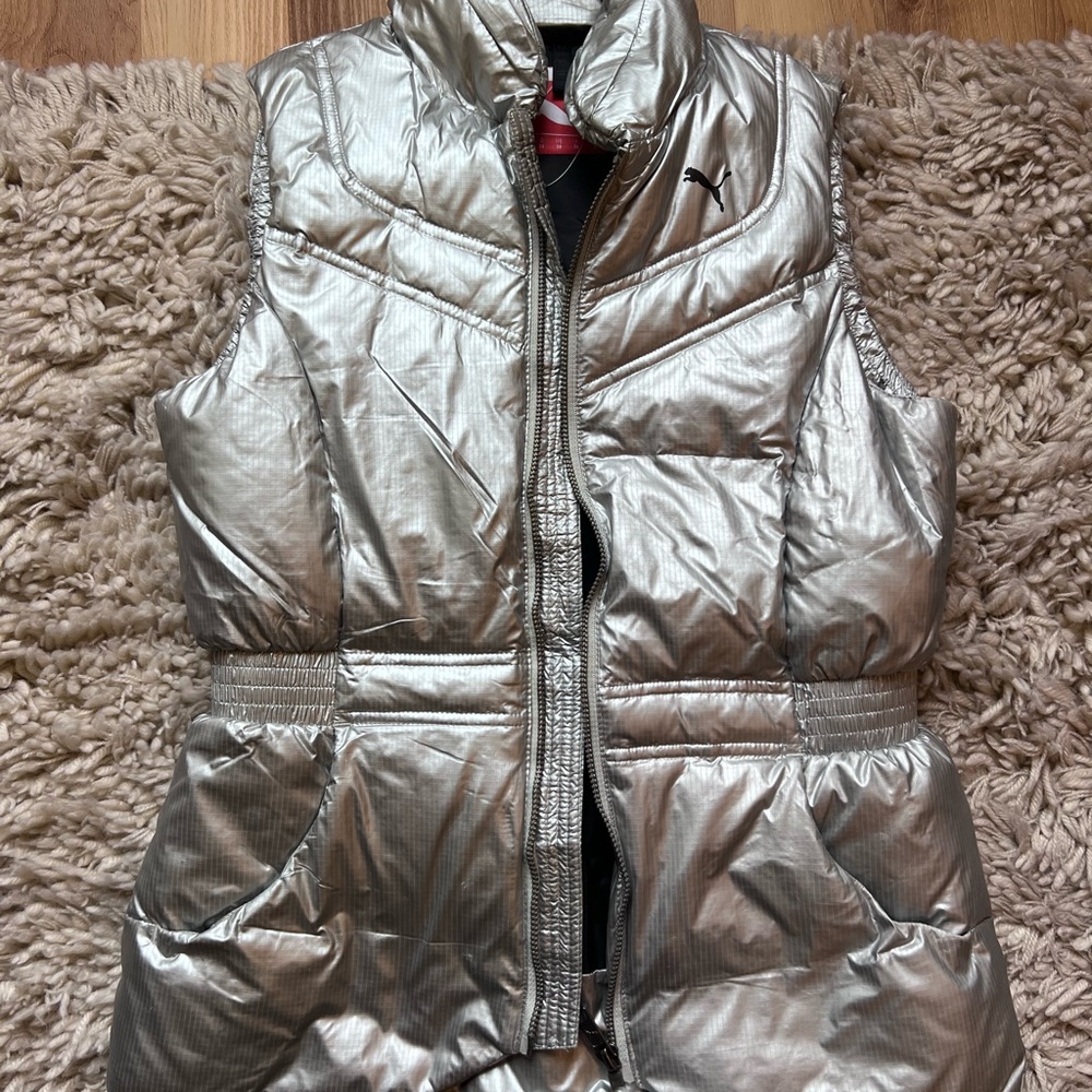 Puma Women's Silver Puffer Vest